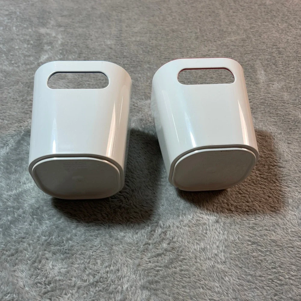IKEA‎ Pen Holders Desk Organizers White Red Blue Storage Bins Set of 2